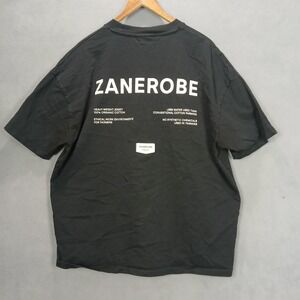 Zanerobe Label‎ Box T Shirt Mens XL Black Cotton Graphic Print Oversized Fit